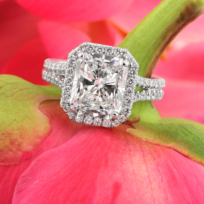 5.15ct Radiant Cut Diamond Engagement Ring