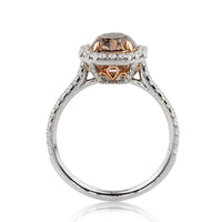 2.38ct Fancy Dark Brown Radiant Cut Diamond Engagement Ring
