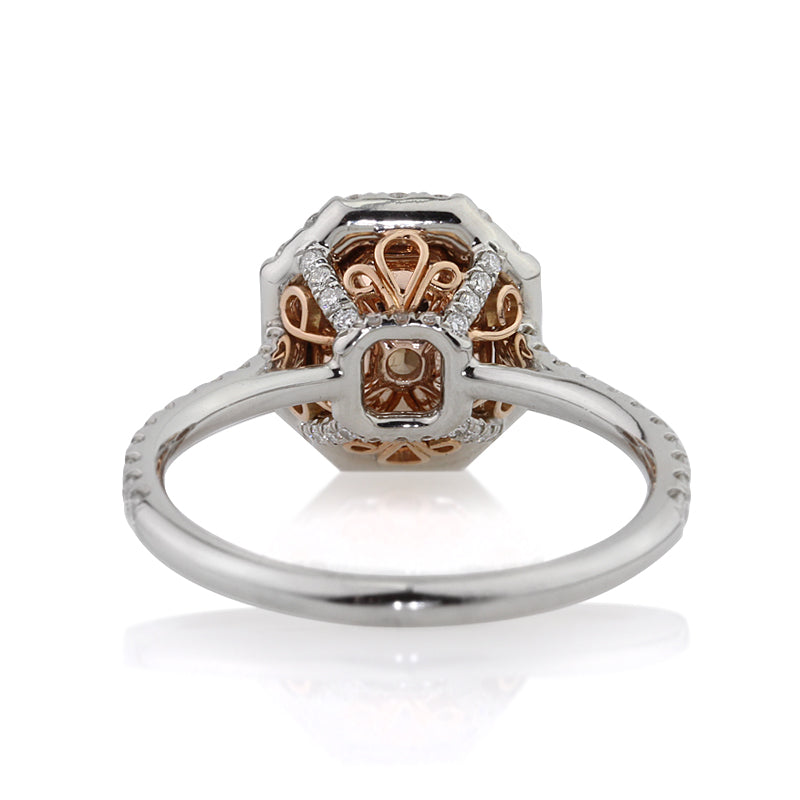 2.38ct Fancy Dark Brown Radiant Cut Diamond Engagement Ring