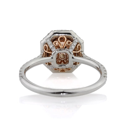 2.38ct Fancy Dark Brown Radiant Cut Diamond Engagement Ring