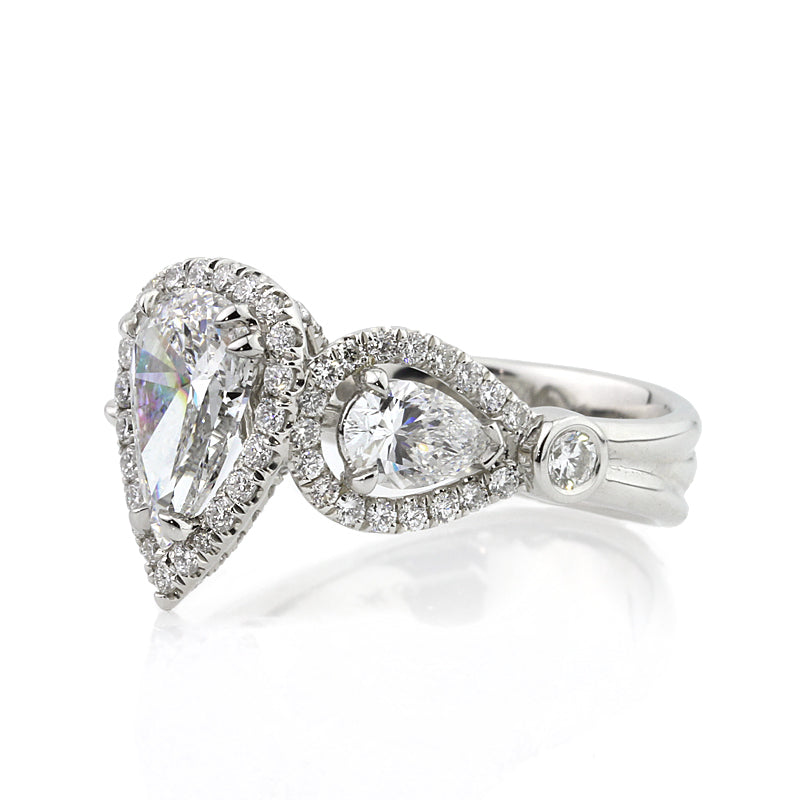 3.07ct Pear Shaped Diamond Engagement Ring