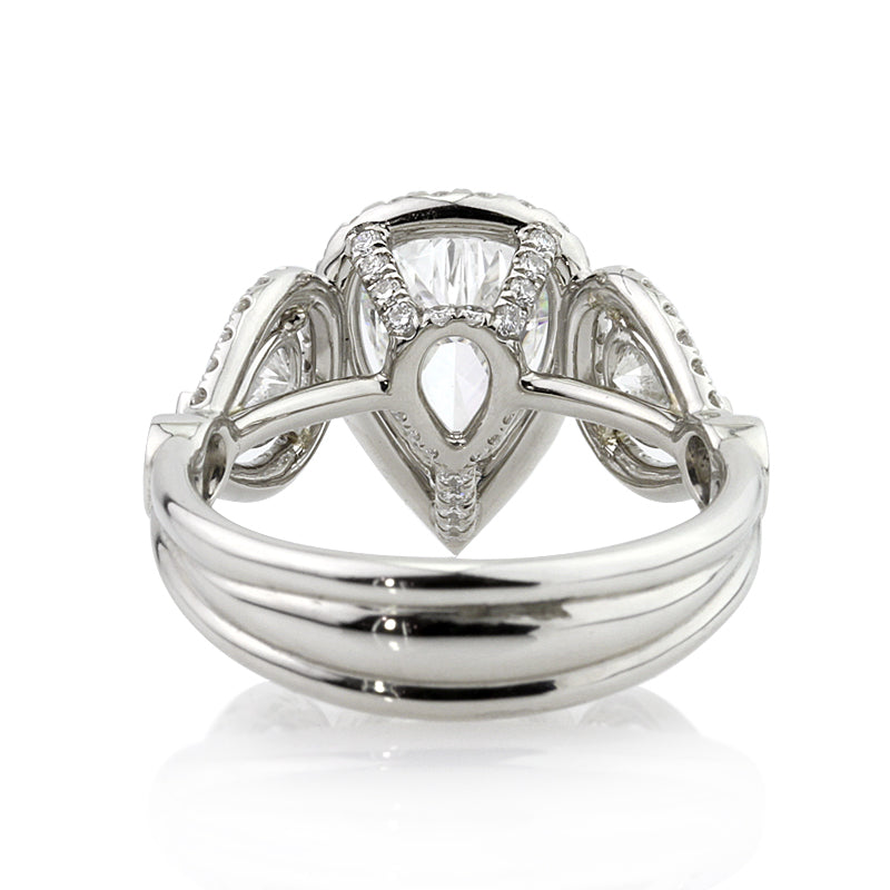 3.07ct Pear Shaped Diamond Engagement Ring