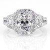 3.22ct Antique Cushion Brilliant Diamond Engagement Ring