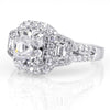 3.22ct Antique Cushion Brilliant Diamond Engagement Ring