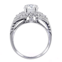 3.22ct Antique Cushion Brilliant Diamond Engagement Ring