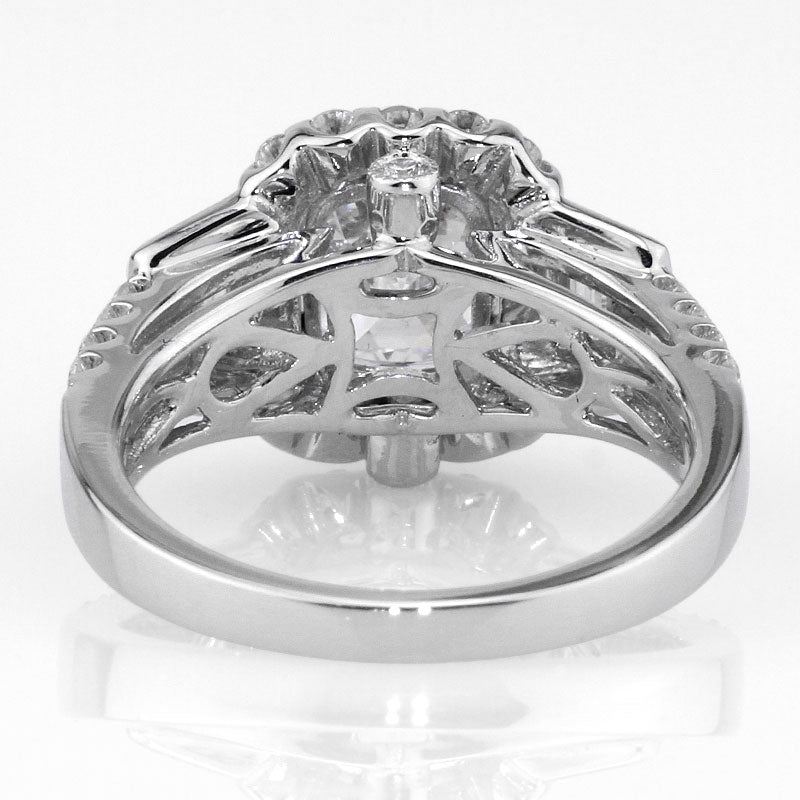 3.22ct Antique Cushion Brilliant Diamond Engagement Ring