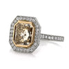 3.83ct Fancy Brown Yellow Radiant Cut Diamond Engagement Ring