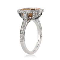 3.83ct Fancy Brown Yellow Radiant Cut Diamond Engagement Ring