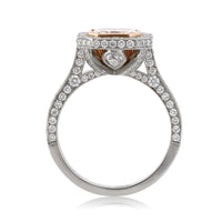 3.83ct Fancy Brown Yellow Radiant Cut Diamond Engagement Ring