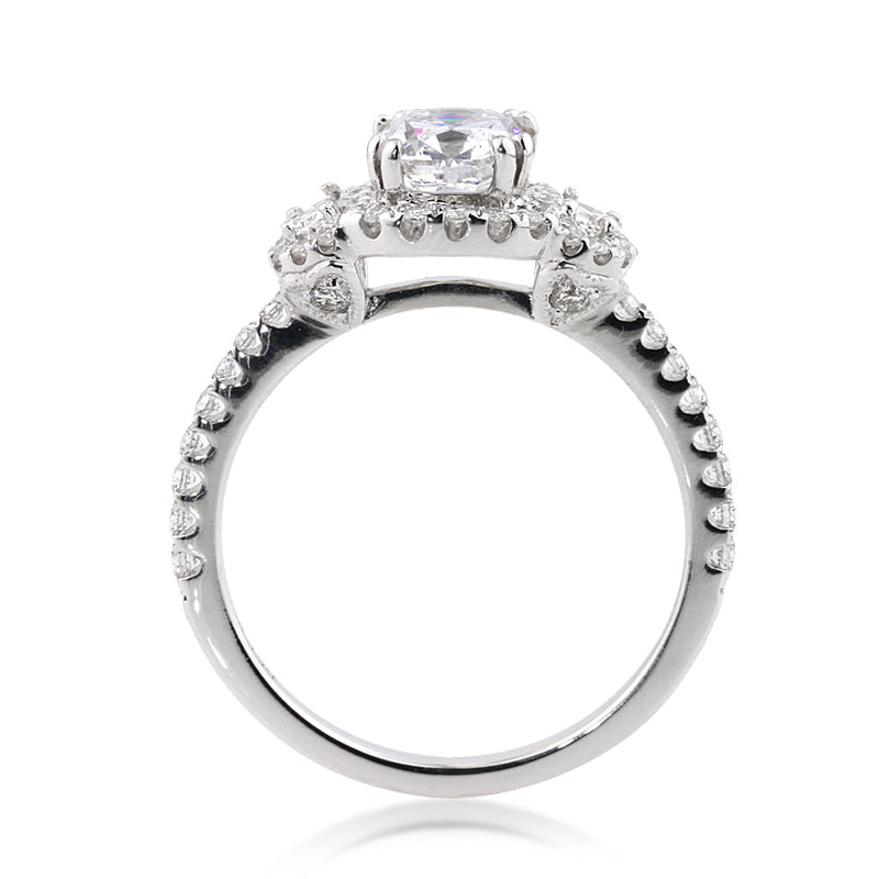 1.82ct Antique Cushion Brilliant Diamond Engagement Ring