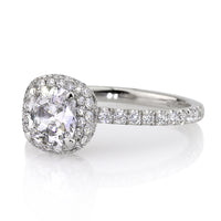 1.66ct Antique Cushion Brilliant Diamond Engagement Ring