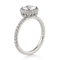 1.66ct Antique Cushion Brilliant Diamond Engagement Ring