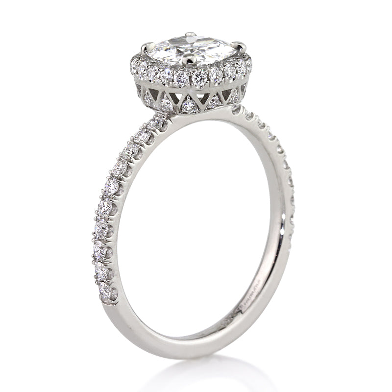 1.66ct Antique Cushion Brilliant Diamond Engagement Ring