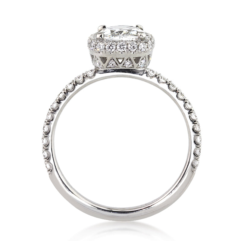 1.66ct Antique Cushion Brilliant Diamond Engagement Ring