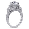 4.05 Antique Cushion Brilliant Diamond Engagement Ring