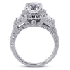 4.05 Antique Cushion Brilliant Diamond Engagement Ring