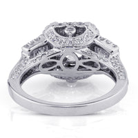 4.05 Antique Cushion Brilliant Diamond Engagement Ring