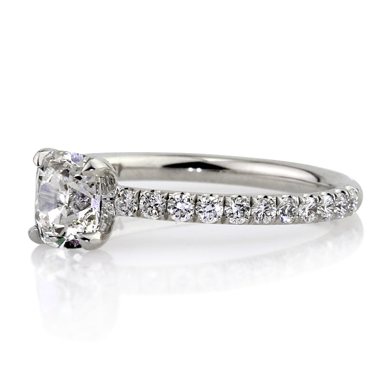 1.41ct Antique Cushion Brilliant Diamond Engagement Ring
