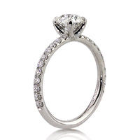1.41ct Antique Cushion Brilliant Diamond Engagement Ring
