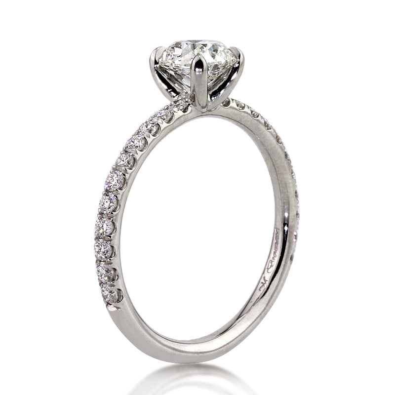 1.41ct Antique Cushion Brilliant Diamond Engagement Ring