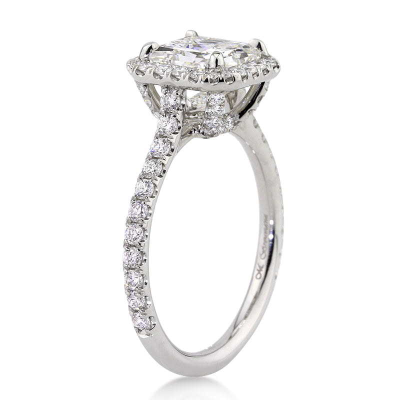 3.06ct Radiant Cut Diamond Engagement Ring