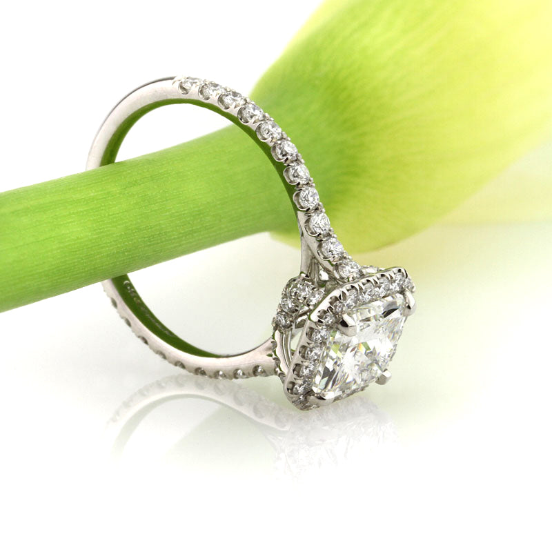 3.06ct Radiant Cut Diamond Engagement Ring