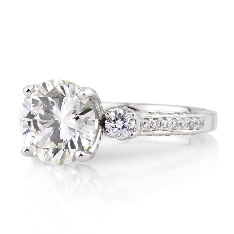 4.21ct Round Brilliant Cut Diamond Engagement Ring