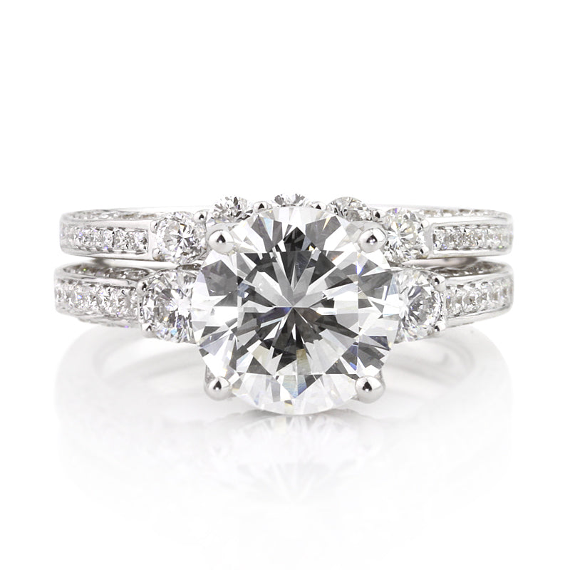 4.21ct Round Brilliant Cut Diamond Engagement Ring