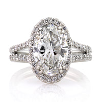 4.61ct Oval Cut Diamond Engagement Ring