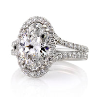 4.61ct Oval Cut Diamond Engagement Ring