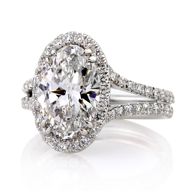 4.61ct Oval Cut Diamond Engagement Ring