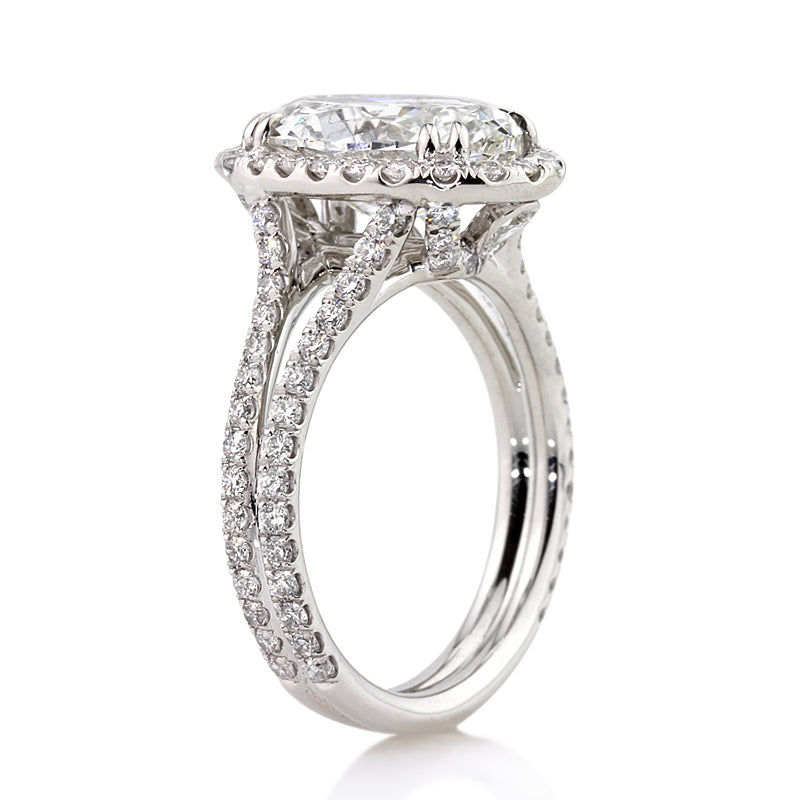 4.61ct Oval Cut Diamond Engagement Ring