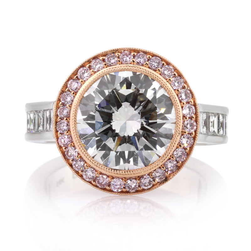 7.23ct Round Brilliant Cut Diamond Engagement Ring