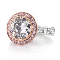 7.23ct Round Brilliant Cut Diamond Engagement Ring