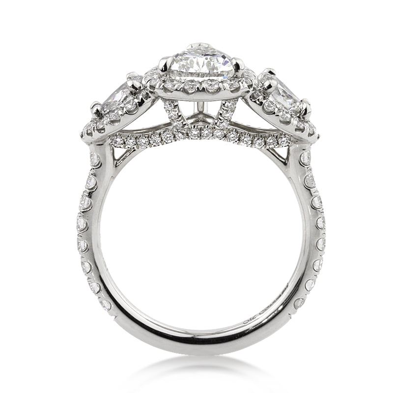 3.25 Pear Shaped Diamond Engagement Ring