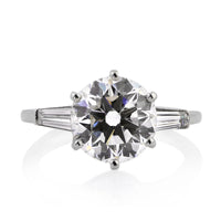 3.31ct Round Brilliant Cut Diamond Engagement Ring By Van Cleef & Arpels