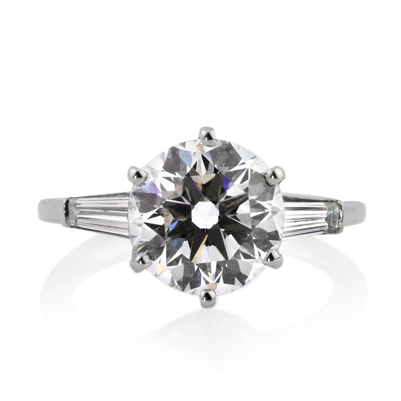 3.31ct Round Brilliant Cut Diamond Engagement Ring By Van Cleef & Arpels