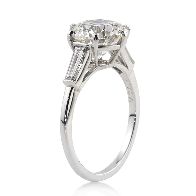 3.31ct Round Brilliant Cut Diamond Engagement Ring By Van Cleef & Arpels