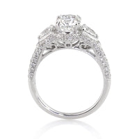 2.51ct Cushion Cut Diamond Engagement Ring