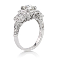 2.60ct Princess Cut Diamond Engagement Ring