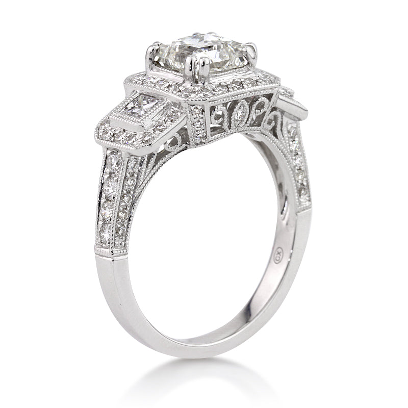2.60ct Princess Cut Diamond Engagement Ring