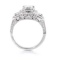 2.60ct Princess Cut Diamond Engagement Ring