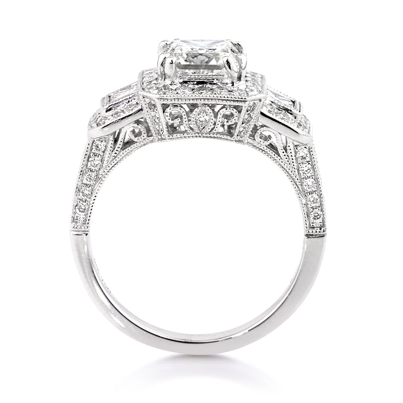 2.60ct Princess Cut Diamond Engagement Ring
