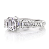 1.91ct Emerald Cut Diamond Engagement Ring