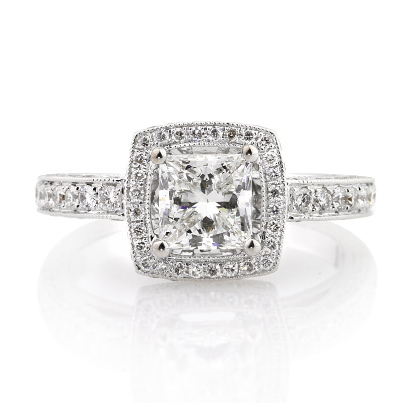 2.18ct Princess Cut Diamond Engagement Ring