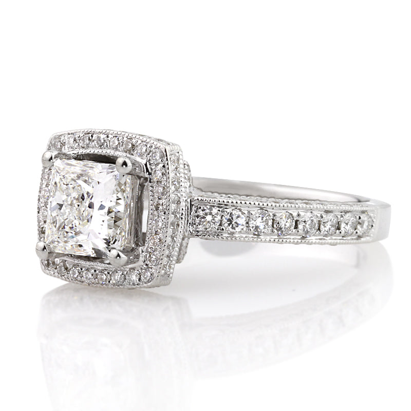 2.18ct Princess Cut Diamond Engagement Ring