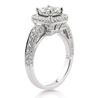 2.18ct Princess Cut Diamond Engagement Ring