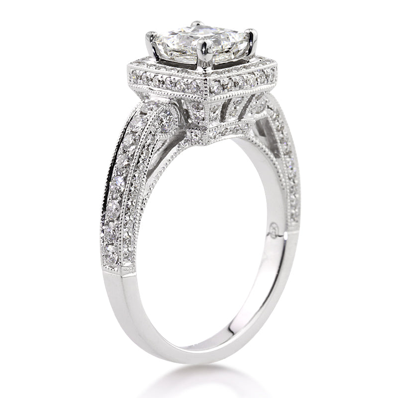 2.18ct Princess Cut Diamond Engagement Ring
