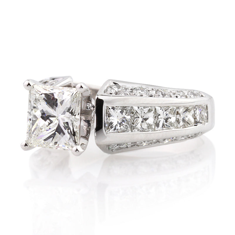 3.03ct Princess Cut Diamond Engagement Ring