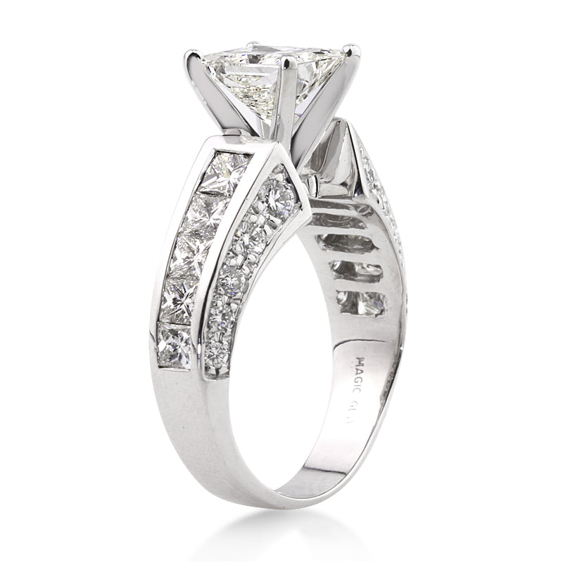3.03ct Princess Cut Diamond Engagement Ring